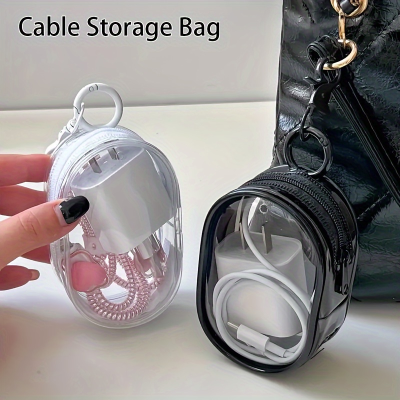 Portable Mini Clear Zipper Sto - Cable Winder Keychain review and price