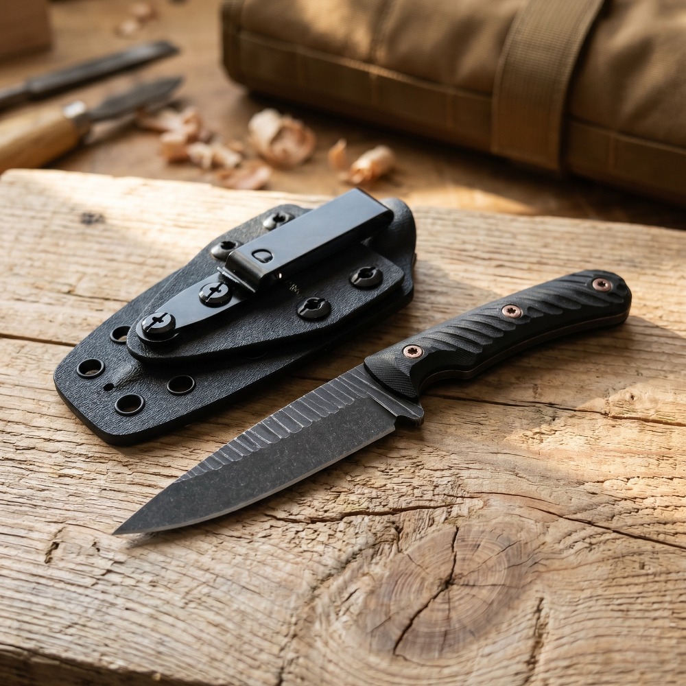Full Tang Bushcraft Knife D2 B - Edc Carry Fixed Blade Knife review and price