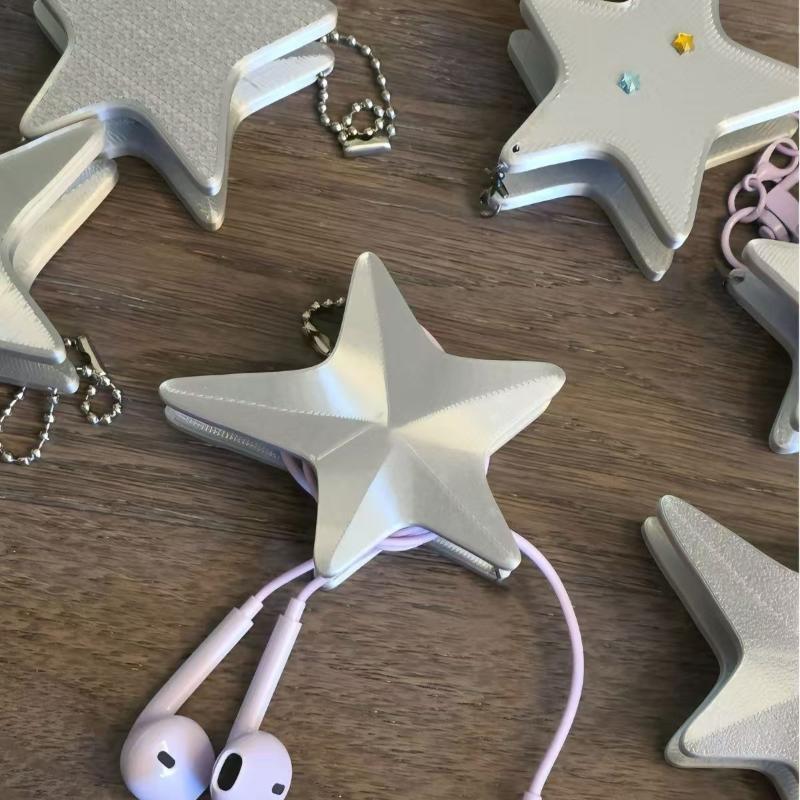 Y2K Star Shaped Earphone Cable - Cable Winder Keychain review and price