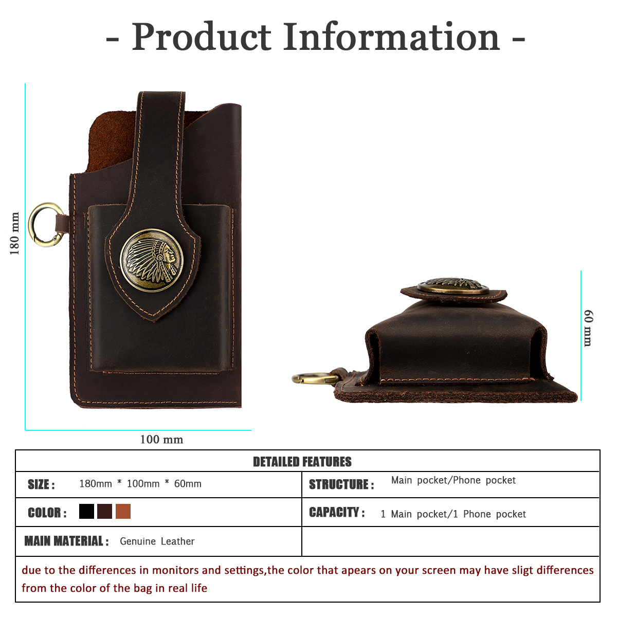 Men Leather Belt Loop Phone Po - Edc Car Carry review and price