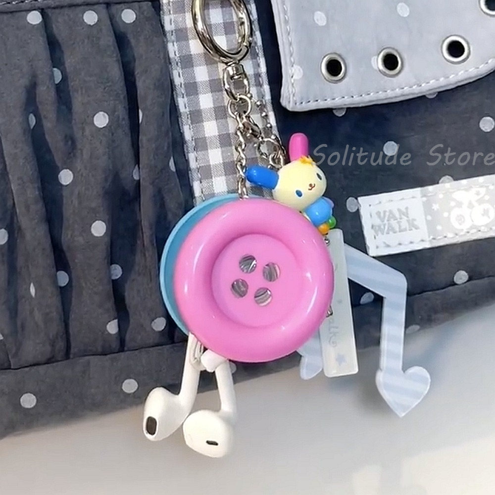 Retro Extra Large Button Wired - Cable Winder Keychain review and price