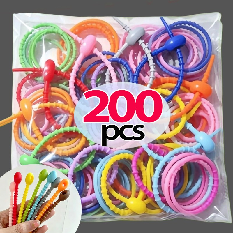 10/200Pcs Silicone Cable Ties  - Cable Winder Keychain review and price