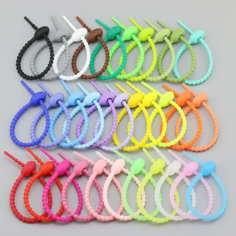 10/200Pcs Silicone Cable Ties  - Cable Winder Keychain review and price