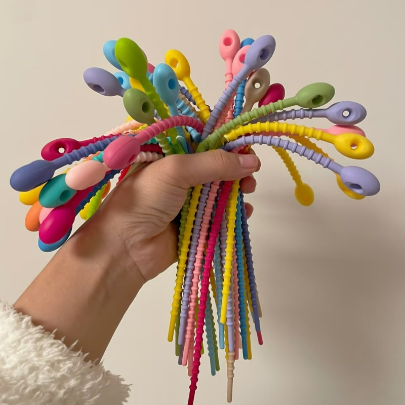 10/200Pcs Silicone Cable Ties  - Cable Winder Keychain review and price
