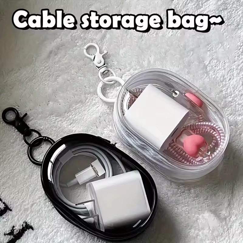 Portable Mini Clear Zipper Sto - Cable Winder Keychain review and price
