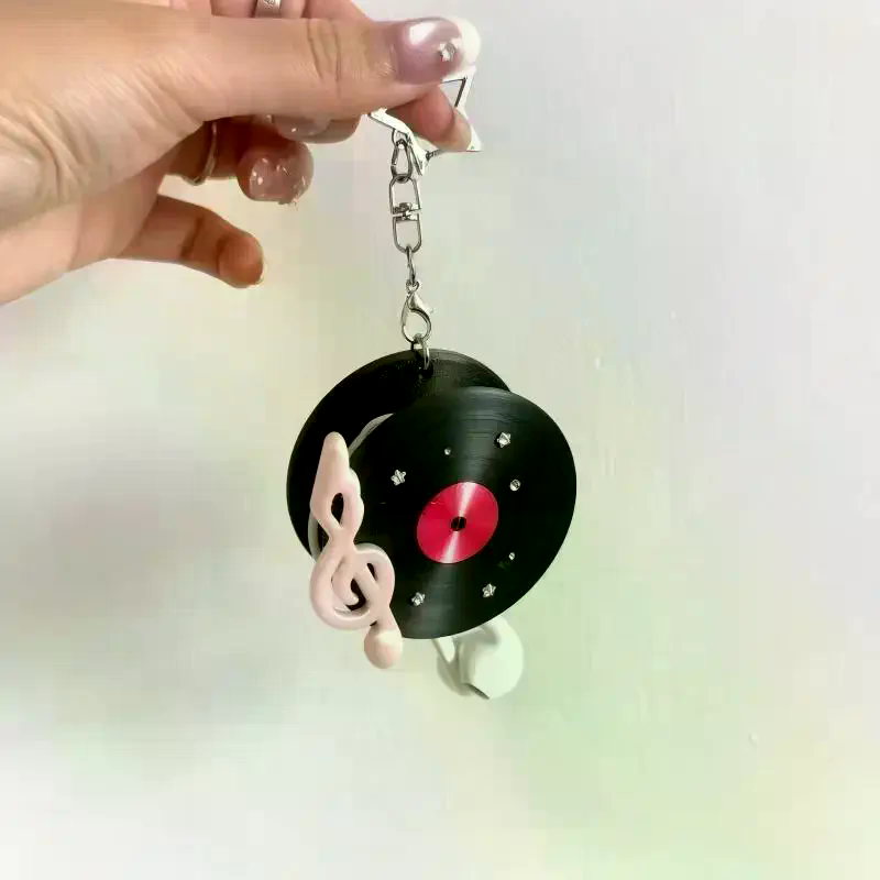 Y2K Vintage Record Shaped Earp - Cable Winder Keychain review and price